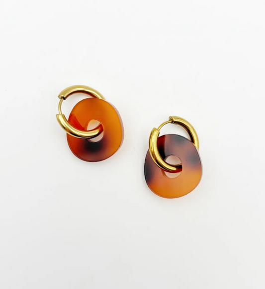 Astre deluxe emerald green earrings