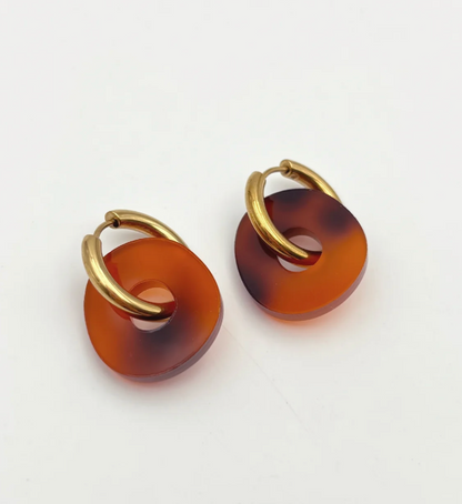 boucles d'oreilles créoles donuts