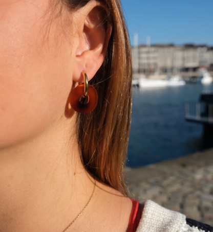 boucles d'oreilles créoles donuts