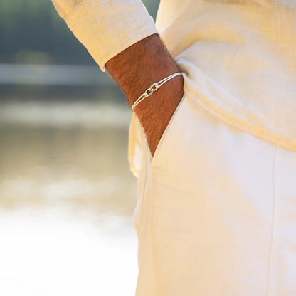 double maillon argent blanc