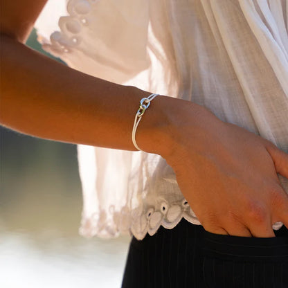 double maillon argent blanc