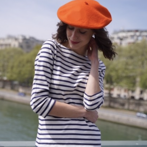 Béret mode chasseur, Le Béret Français, vue sur mannequin femme