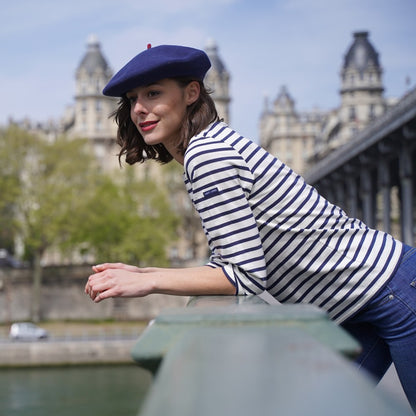 Béret mode denim, Le Béret Français, vue sur mannequin femme