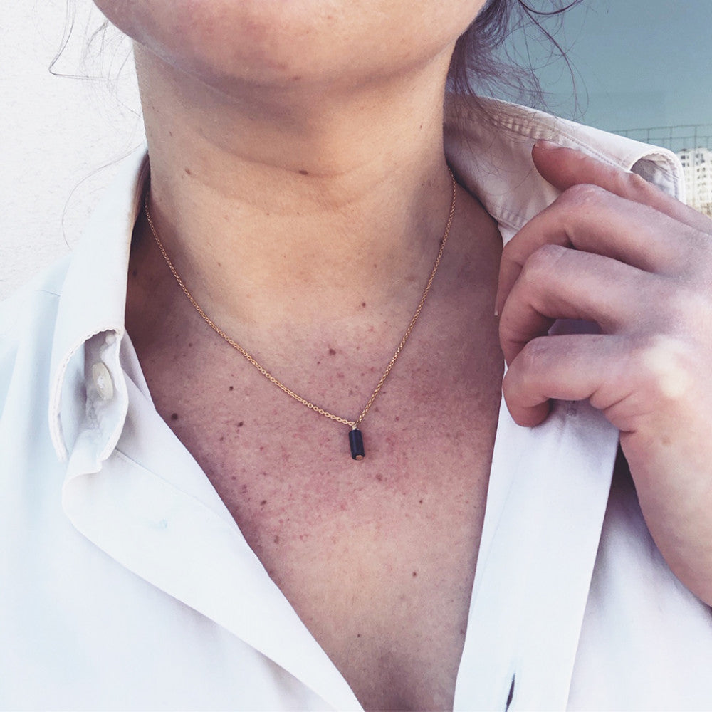 collier aura mini memoire Lapis lazuli