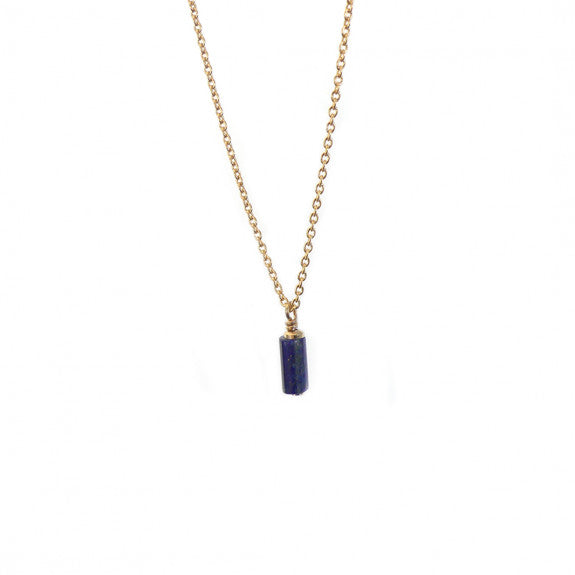 collier aura mini memoire Lapis lazuli