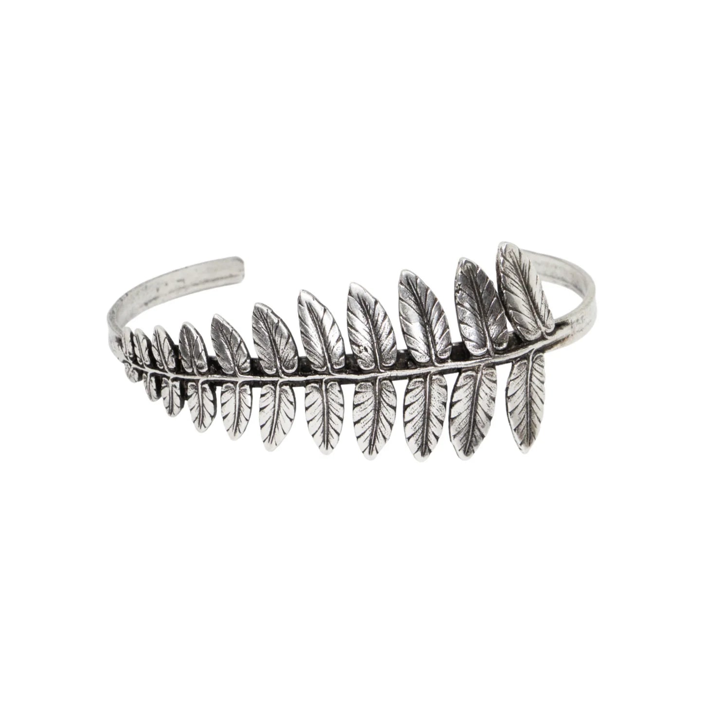 bracelet argenté fougère
