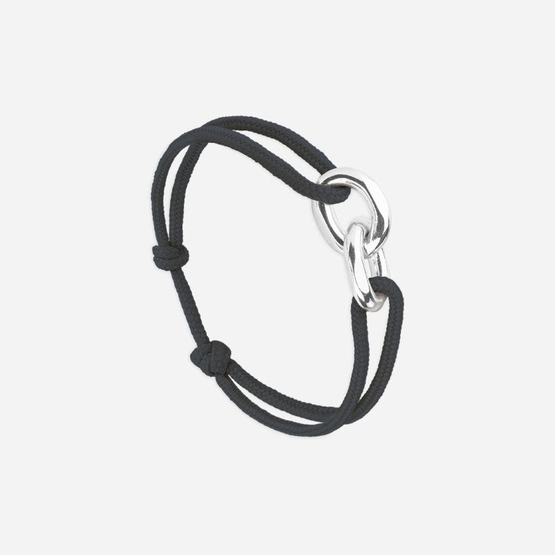 double maillon argent 22 mm  gris