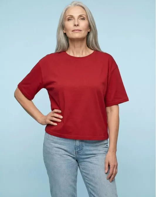 t-shirt Eva rouge groseille