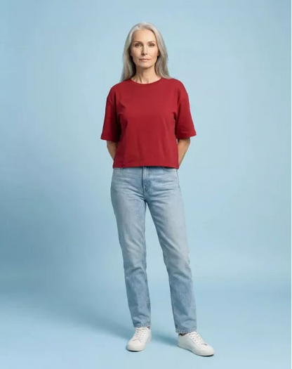 t-shirt Eva rouge groseille