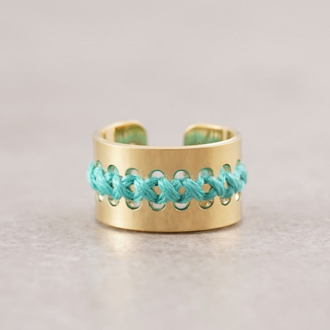 Bague Casma or turquoise Camille Enrico vue 1