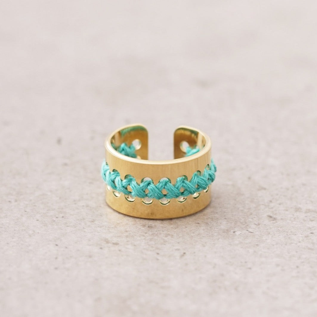 Bague Casma or turquoise Camille Enrico vue 2